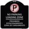 Signmission Loading Zone Prohibido Estacionamiento Zona De Cargamento Heavy-Gauge Alum, 18" x 18", BS-1818-23883 A-DES-BS-1818-23883 - alternate 1